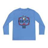 Youth Bobcats Hoop Attack Long Sleeve Competitor Tee