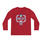 Youth Bobcats Hoop Attack Long Sleeve Competitor Tee