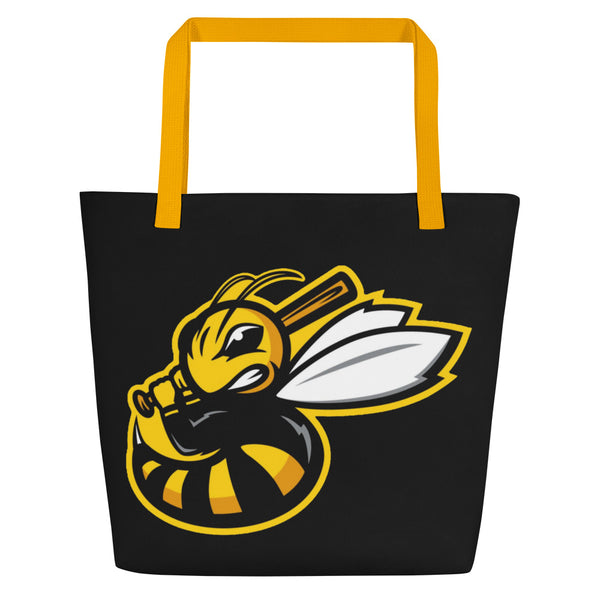 WV Killer Bees Large Tote Bag Black