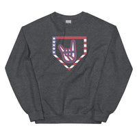 2 Down Baseball FREEDOM Adult Sweatshirt