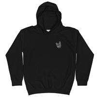 2 Down Baseball Embroidered Logo Youth Hoodie