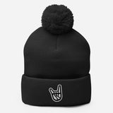 2 Down Baseball Logo Pom-Pom Beanie