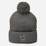 2 Down Baseball Logo Pom-Pom Beanie